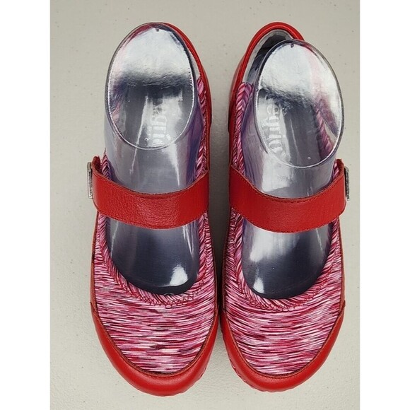 Alegria Red Mary Jane Slip On Shoes Clogs Womans Size 7 - 7.5 EU 37 Gem - 623 - Picture 4 of 12
